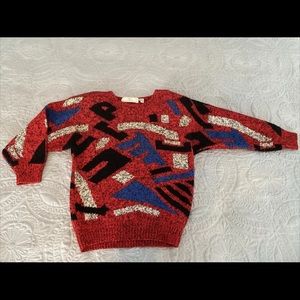 S.S.G. Catharine Lover Size M Red Wool Cotton Retro Vintage Sweater